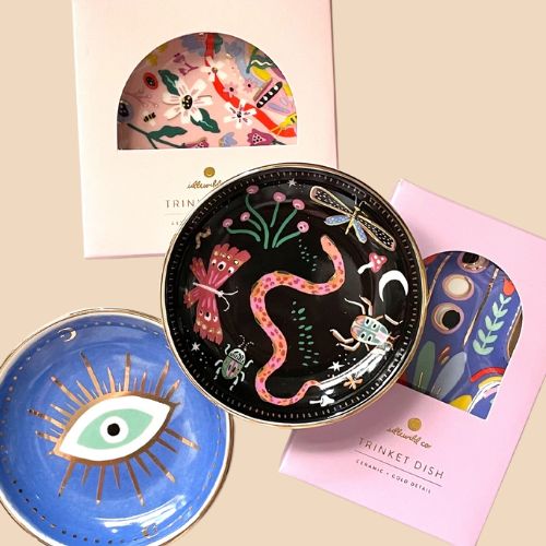 hand-painted ceramic dish - Parrotfish